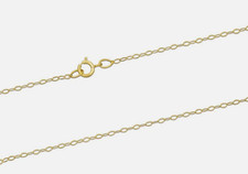 9ct Gold Trace Chain 16" 18" Trace Necklace Solid Gold Pendant Chain 375