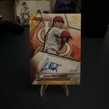 QUINN MATHEWS 2025 BOWMAN'S BEST OF 2025 TRUE GOLD CARDINALS AUTO 22/50 Q4302