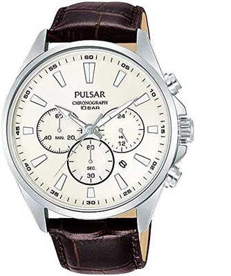 Seiko Pulsar PT3A49X1 Chronograph Uhr mit Tuch