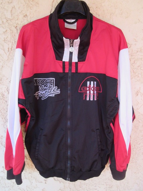 Veste ADIDAS LA ROCHE VENDEE FOOTBALL vintage années 90 sport jacket 180 L