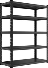 5-Level Black Garage Shelving Metal Storage Shelves for System Racks Warehouse S