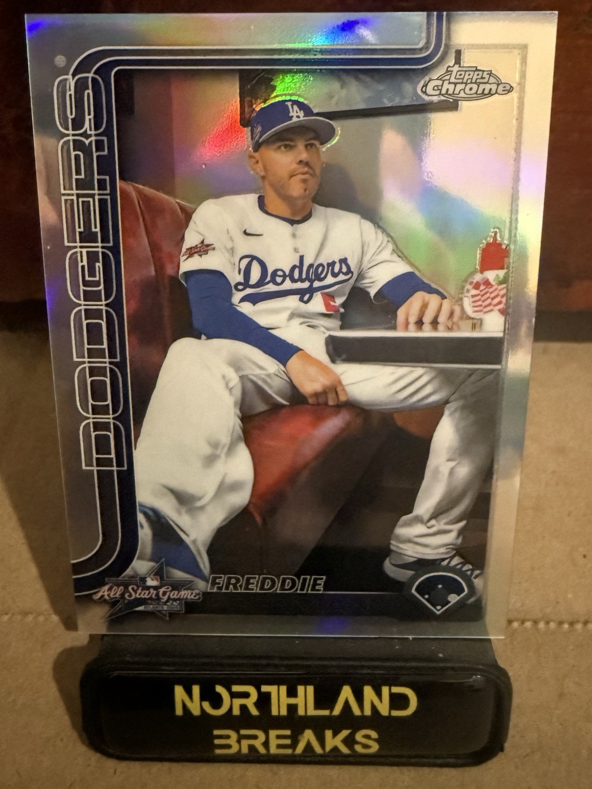 2025 Topps Chrome Update Freddie Freeman All-Star Game Image Variation Ref SSP