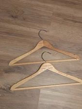 Lot of 2 Hennessy Cognac Brandy Wooden Hangers, Coat & Pants Vintage, Natural