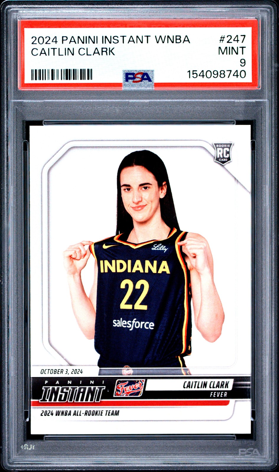 2024 PANINI INSTANT WNBA #247 CAITLIN CLARK PSA 9