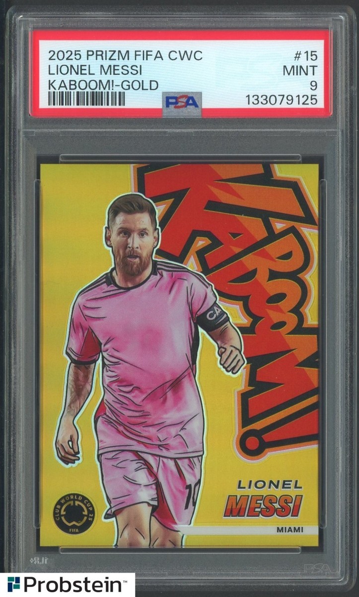 2025 Panini Gold Prizm Fifa CWC Soccer KABOOM! #15 Lionel Messi 2