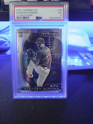 2022 Panini Chronicles - Titan Spencer Strider #18 (RC) /299 PSA 5