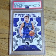Panini Donruss 2021-22 Craftsmen #2 Luka Dončić Press Proof Mavericks PSA 8