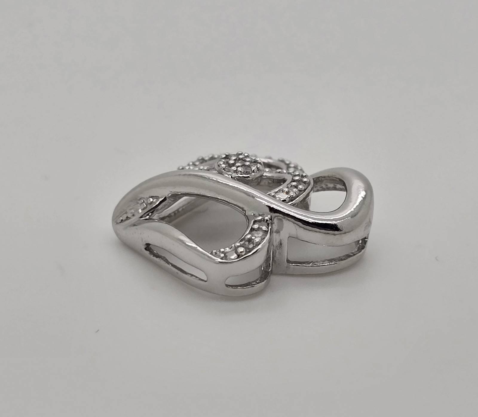 Sterling Silver Interlocking Double Heart Cluster… - image 7