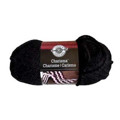 Loops & Threads Charisma -Bulky Weight Acrylic Yarn-1 Skein Color -Black #14 NEW