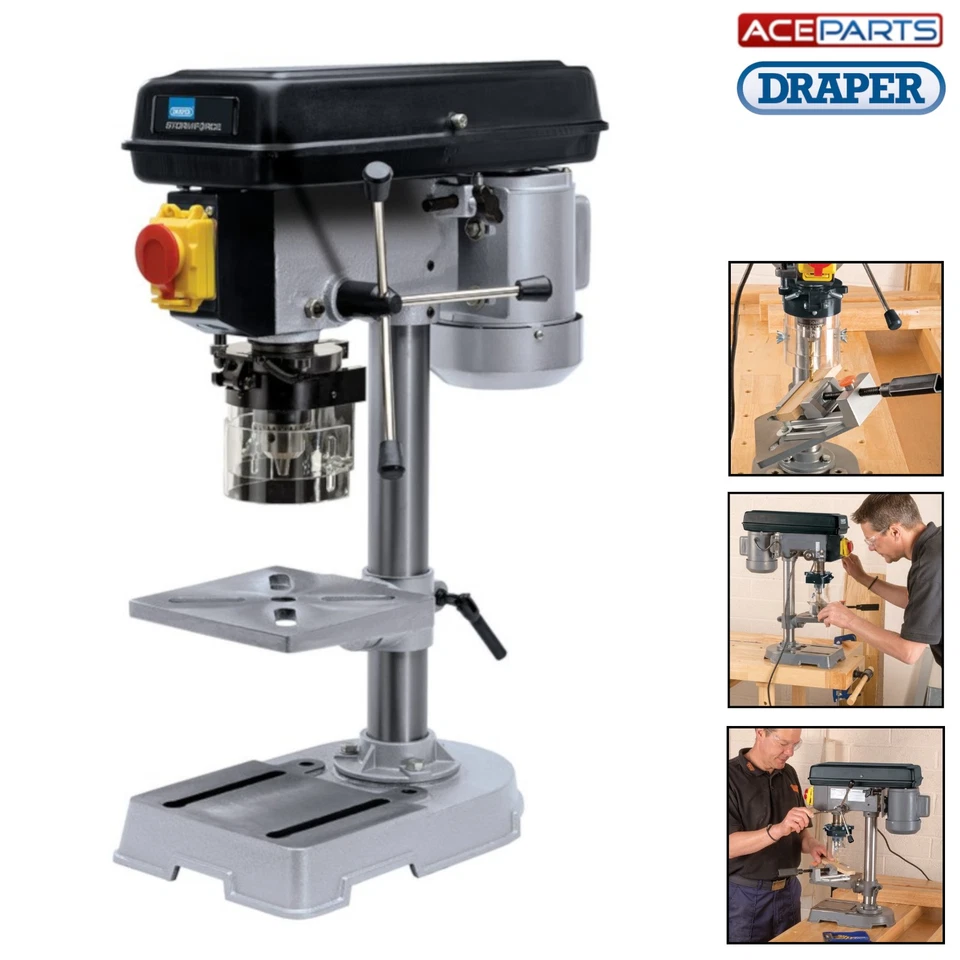 DRAPER 5 Speed Bench Table Top Pillar Drill Drilling Press 240v 13mm Chuck 38255