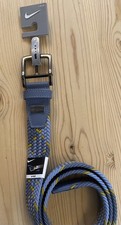 Nike Men's G Flex Woven Stretch Weave Belt, Blue/Yellow. RRP £45. 