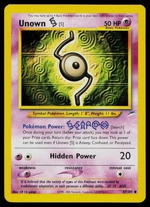 Unown [S] 87/105 Neo Destiny Common