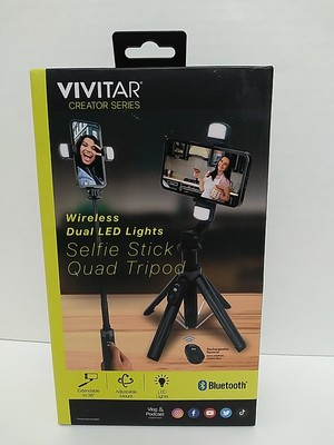 Vivitar 38  Selfie Stick & Quad Tripod With Wireless Remote New