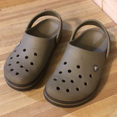 UsedVeryGood - Crocs Unisex Crocband Clog, Brown/Beige , Mens 6 / Womens 8