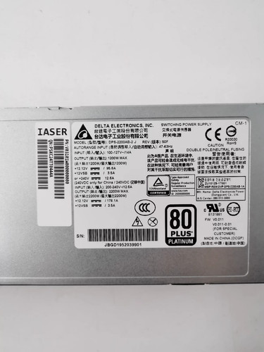 1pc Delta 2200W 80+ Platinum Hot-Swap Redundant Server PSU DPS-2200AB-2 - Picture 6 of 6