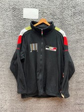 Vintage BAR Honda Lucky Tribe F1 Team Embroidered Fleece Jacket Black Size L