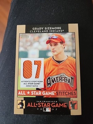 2007 Topps Updates & Highlights - All-Star Game Stitches Grady Sizemore Patch