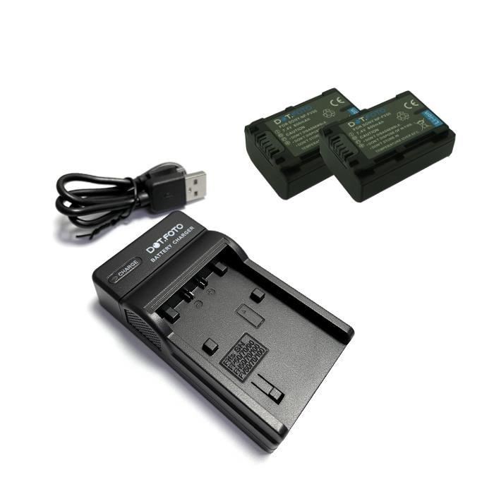 Battery x2 NP-FV30 NP-FV40 NP-FV50 800mAh & USB Battery Charger for Sony
