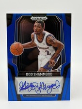2024-25 Panini Prizm Black God Shammgod Signatures Blue /49 Auto Wizards
