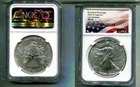 2020 W AMERICAN SILVER EAGLE 1 OUNCE .999 FINE BURNISHED COIN NGC MS70 8175T