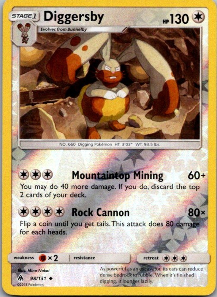 Diggersby Uncommon SM - Forbidden Light 98/131 Heavily Played