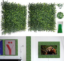 Artificial Grass Wall Panel,10"X 10" 12Pcs Boxwood Faux Green Wall Panels for I