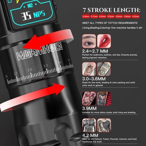 Wormhole 2PCS 2300mAh Batteries and 7 Adjustable pen+power supply, Black4 image 5