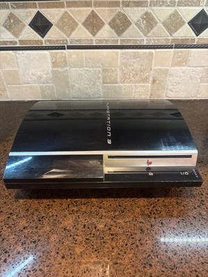 Sony PlayStation 3 PS3 Fat Console Black - Tested & Working