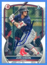 JUAN CHACON Signed/Autographed 2023 1st Bowman Card BP-105 Red Sox w/COA c