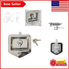 Durable Stainless Steel Locking T-Handle Latch with Keys for Tool Boxes and RVs