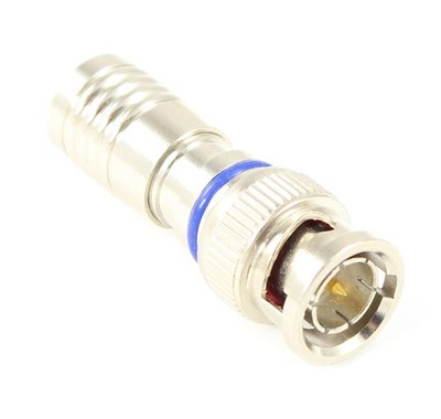 6G-SDI (4K) BNC Compression Connector for QUAD Shield RG6 Coax