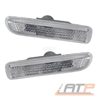 2x BLINKER KOTFLÜGEL WEIß SEITENBLINKER SET RECHTS + LINKS FÜR BMW 3-ER E46