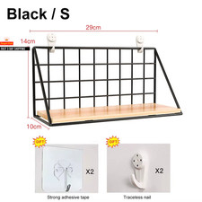 Wall Mounted Shelves without Drilling Wood Hanging Shelf for Living Room Bedroom