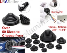 Firewall Boot Grommets Body Engine Wire Wiring Harness Round Black Rubber Hole