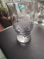 Image of Thomas Webb British Made Crystal Whisky Glass Inscribed A VERY IMPORTANT PERSON
