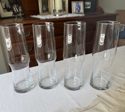 Vintage 1990s Set of 4 Crate & Barrel Craft Beer Glasses 8  Made In Poland