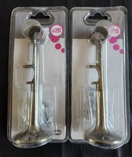 Lot De 2 - Support métal à oeil Ø20 double 85-150mm effet laiton Vieilli 