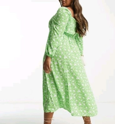 slim fit dress slacks ASOS Women's Green Floral Maxi Dress Size 8 – Preworn