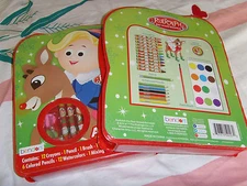 NEW Rudolph The Red Nosed Reindeer Children's Art craft Christmas set kit Bendon