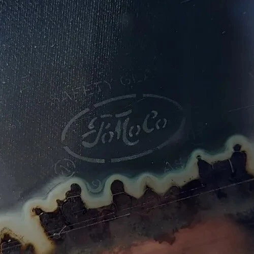 Ford Fairlane 1959 parabrisas FoMoCo ventana de vidrio fuerte vidrio delantero original antiguo Foto 2 de 4