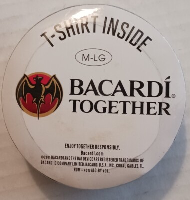 2011 Bacardi Together Rum Medium-Large T-shirt for Men,