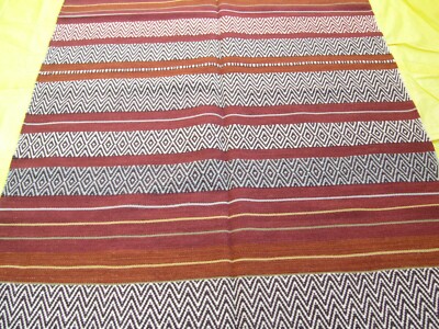 Handmade Rust 5x7 Kilim Navajo Southwestern Bohemian Wool Multicolor Rug