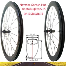 700C 42X25mm Road bike Carbon Wheelset Novatec D411CB D412CB HG XD XDR Hub
