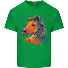 Pferdekopf Reitsport Kinder T-Shirt Kinder
