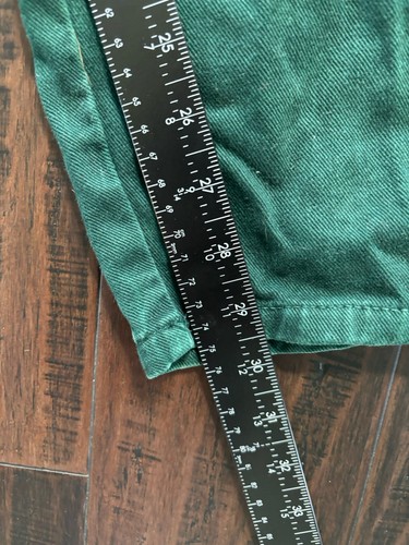Vtg 90s Cest Toi Baggy Big Pocket Jeans Womens L Size 32x30 GreenSkater Y2K - Picture 6 of 11