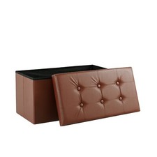 Ottoman Storage Seat Stool Trunk Toy Chest Bedding or Blanket Box Folding Bench 