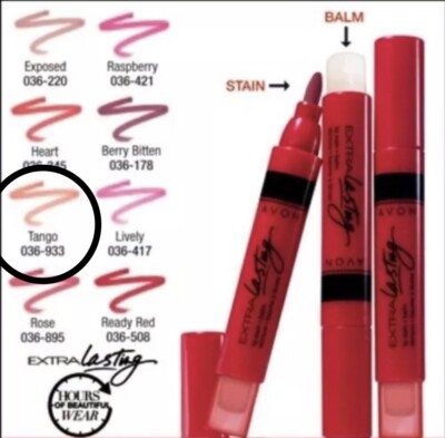 Avon EXTRA LASTING LIP STAIN + BALM  In Tango