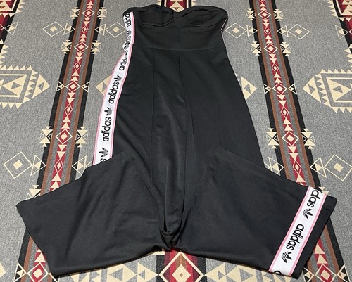 adidas Originals Strapless Wide Leg Jumpsuit Size:S NWT $120 DZ0102 T16