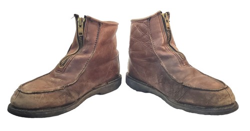 Rolling Dub Trio Boots RDT-A14 CASPER Side Zip Boots Leather Brown