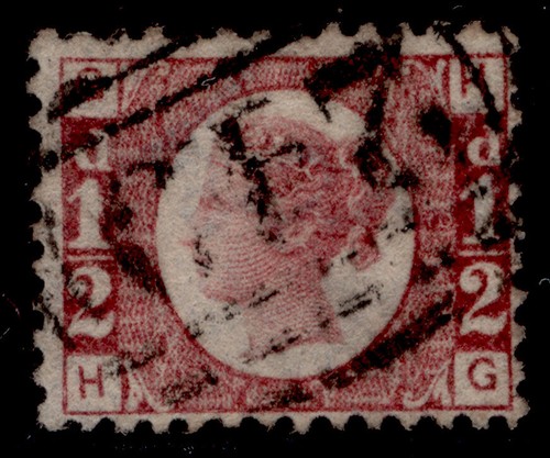 GB QV SG49, 1⁄2d Rosenteller 3, GEBRAUCHT. Katze £55. HG